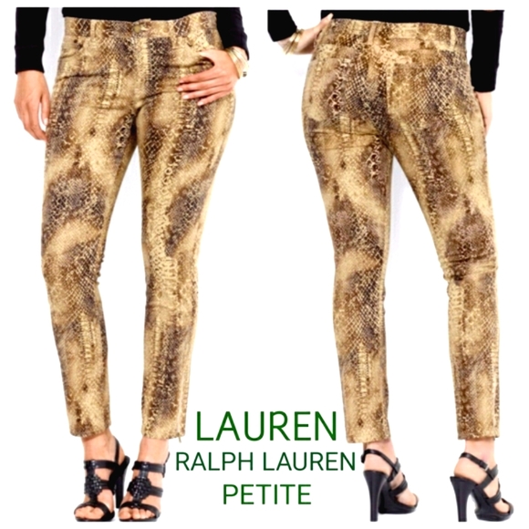 Lauren Ralph Lauren Petite Python Skinny Jeans - Picture 4 of 14